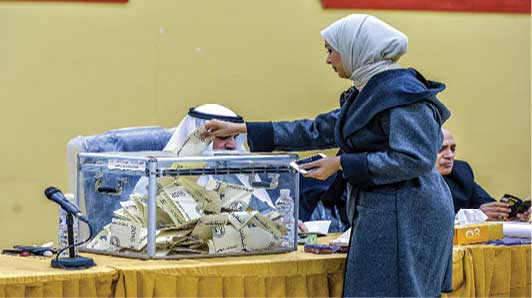 Voting in Parliamentary Elections, November 2016, Kuwait.