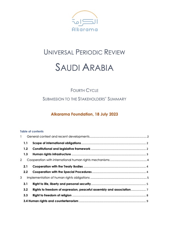 Saudi Arabia UPR